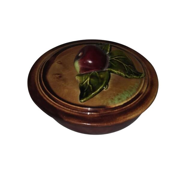 Vintage Maurice pottery Lidded Apple bowl - Picture 1 of 4